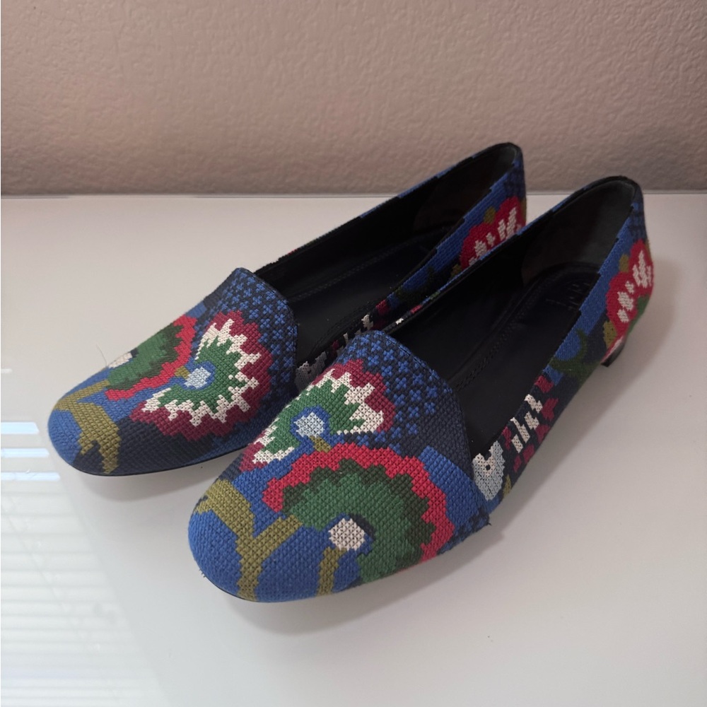Tory Burch “Sadie” Needlepoint Loafer, Sz. 10
